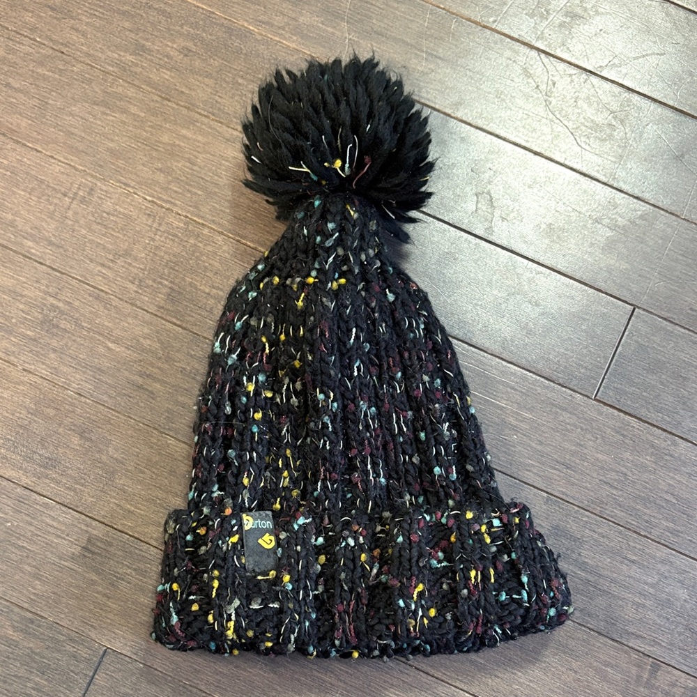 Burton Black Knit Pom-Pom Beanie
